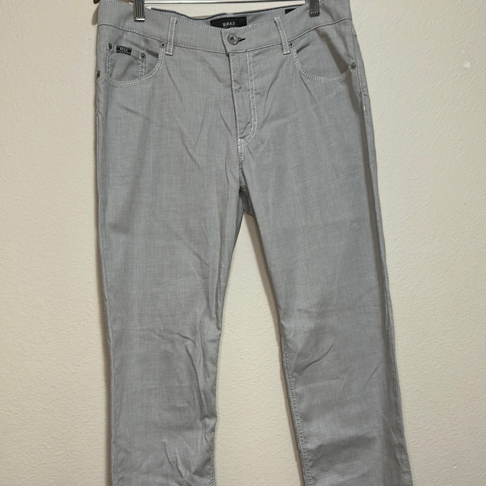 Gray Straight Leg Cotton Blend